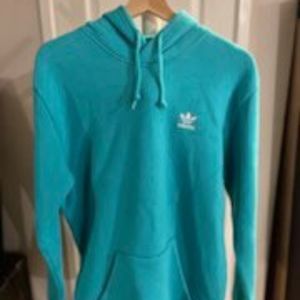 Adidas brand sweatshirt, water green color, medium size
